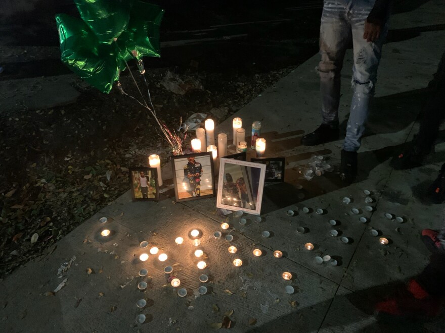 Vigil held for Pruitt to honor him