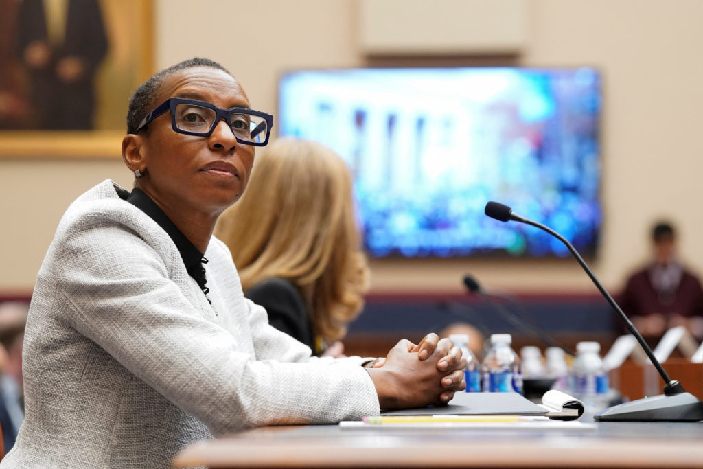 Former Harvard President Claudine Gay at the Congressional Hearing on December 5, 2023. 