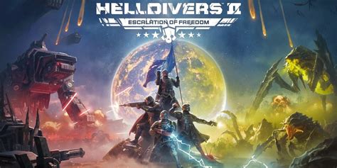 4 Helldivers fighting off the enemies of democracy